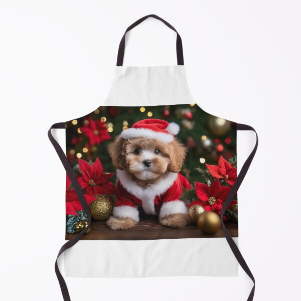 Item preview, Maltipoo Puppy in Santa Costume designed and sold by Gerard Fornarotto.