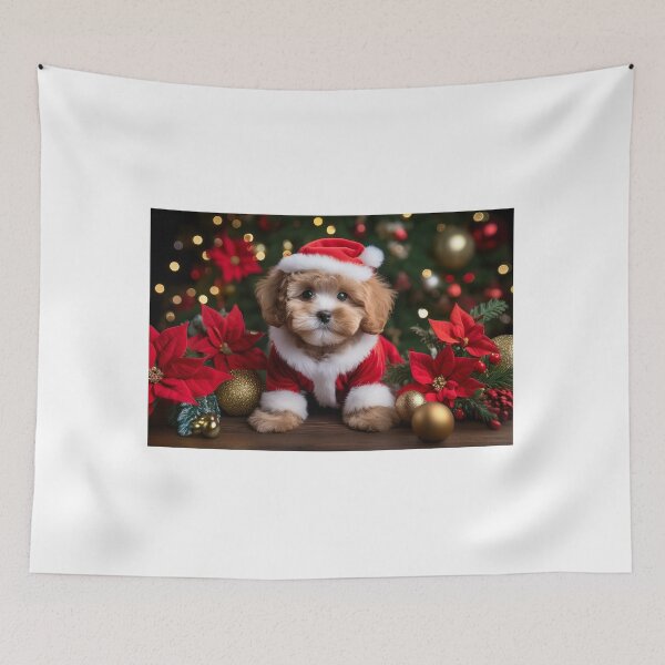 Item preview, Maltipoo Puppy in Santa Costume designed and sold by Gerard Fornarotto.