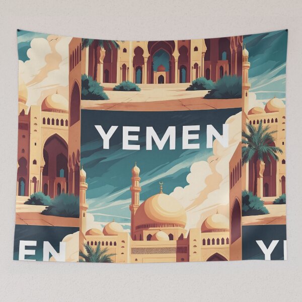 Item preview, Yemen Retro Vintage Travel Design designed and sold by TravelersGems.