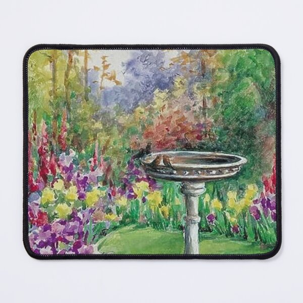 Item preview, Bird Bath Garden Flowers designed and sold by tomorrowsart.