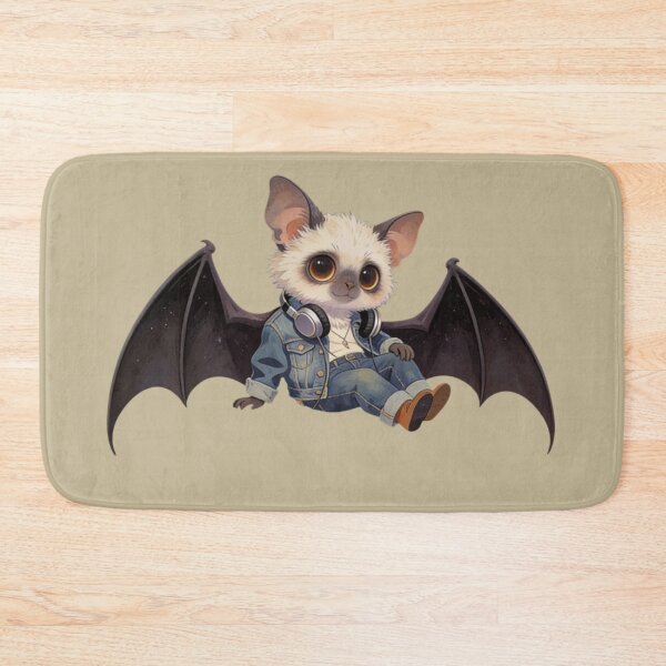 Item preview, Cozy Bat Aesthetic Design | Cute Lo-Fi Streetwear Bat in Denim Jacket | Vintage Grunge Animal Art Gift designed and sold by Cherrydora.