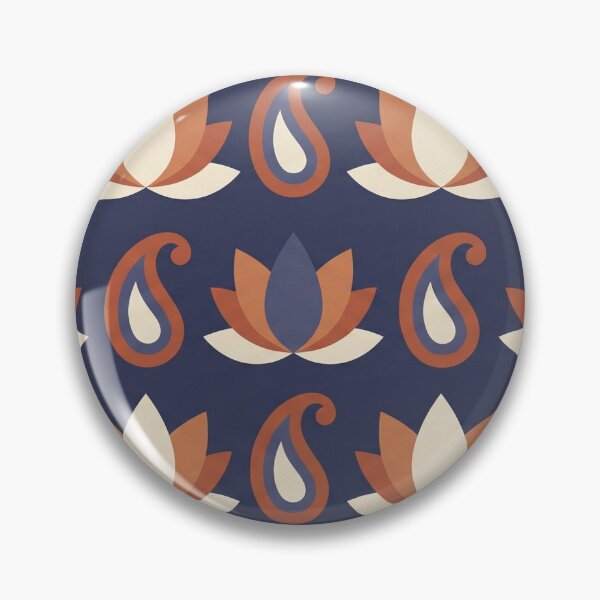 Item preview, Ancient Ethnic Tribal Geometric - Vintage Ajrakh Block Print Pattern designed and sold by IndoPatterns.