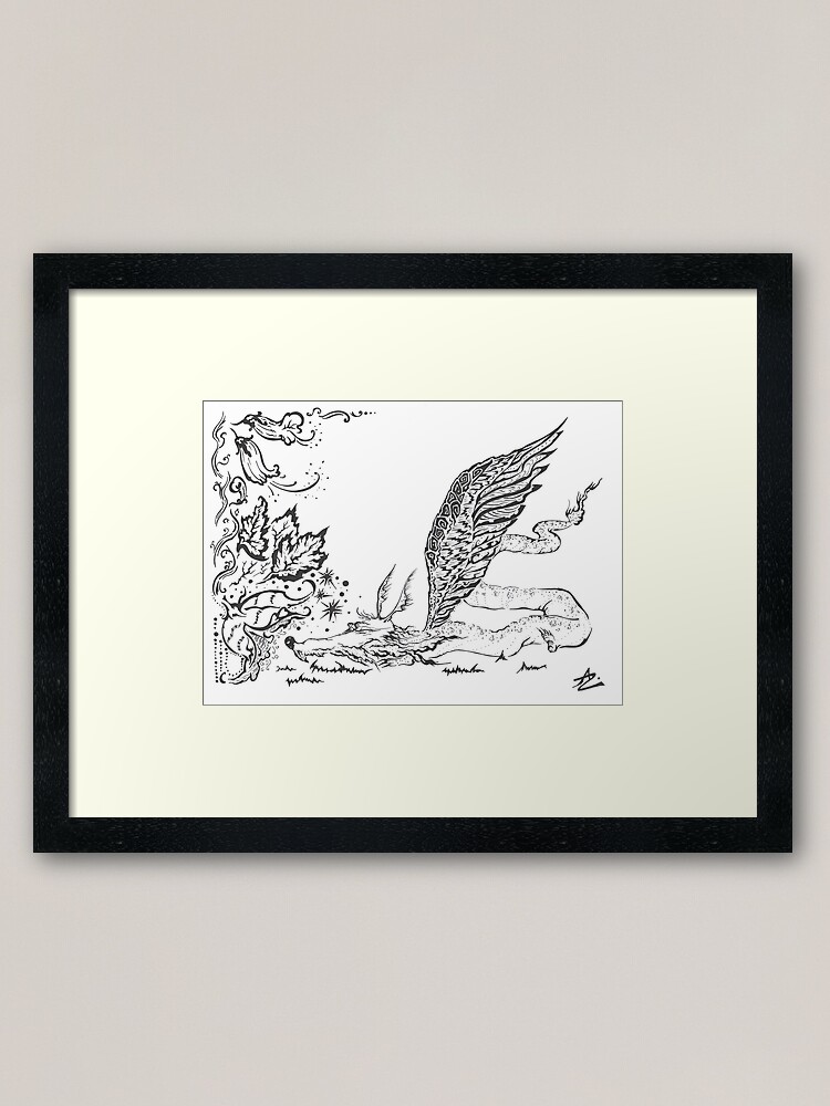 Alternate view of dragon Framed Art Print