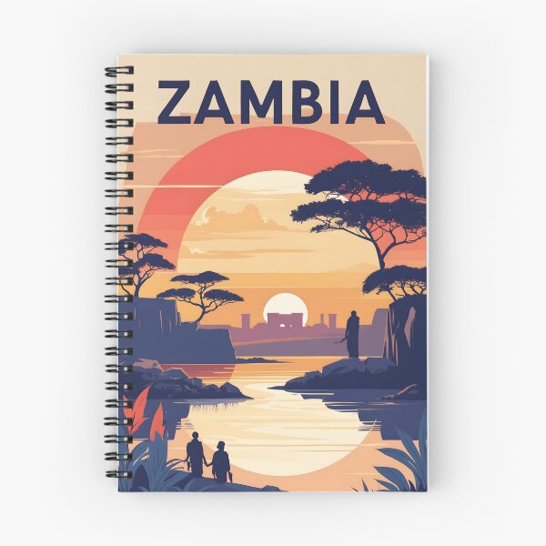 Item preview, Zambia Retro Vintage Travel Design designed and sold by TravelersGems.