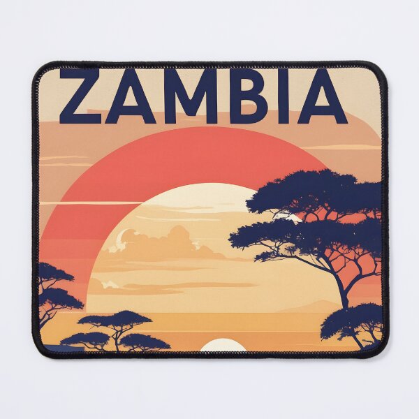 Item preview, Zambia Retro Vintage Travel Design designed and sold by TravelersGems.
