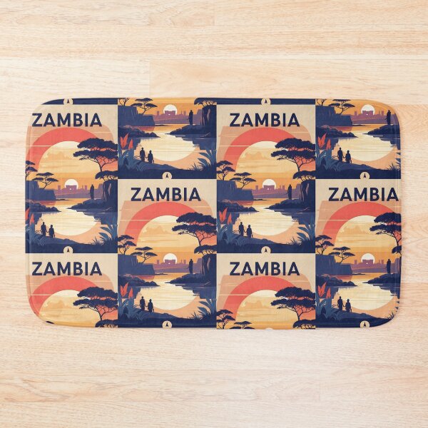 Item preview, Zambia Retro Vintage Travel Design designed and sold by TravelersGems.