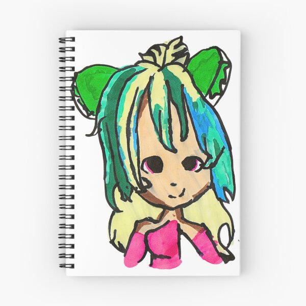 Item preview, Magical Girl - Teal Hair & Pink Bows Doodle designed and sold by Verity Doodles.