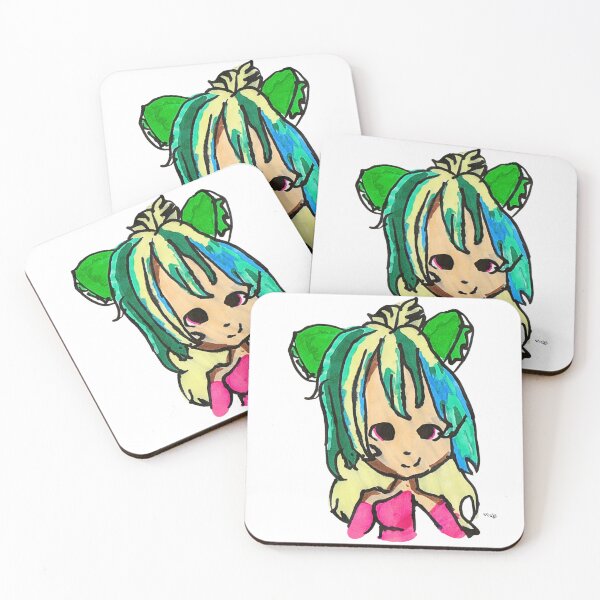 Item preview, Magical Girl - Teal Hair & Pink Bows Doodle designed and sold by Verity Doodles.
