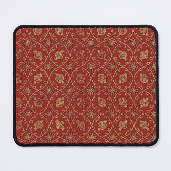 Item preview, Royal Sanganeri Madder Red & Antique Brass - Luxe Indian Floral Jaal Seamless Pattern designed and sold by IndoPatterns.