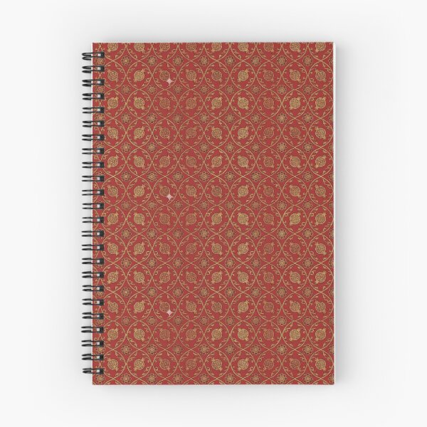 Item preview, Royal Sanganeri Madder Red & Antique Brass - Luxe Indian Floral Jaal Seamless Pattern designed and sold by IndoPatterns.