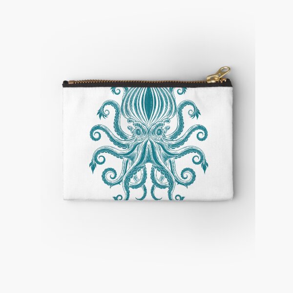 Item preview, Cosmic Kraken Awakening – Ethereal White Ink on Eternal Void designed and sold by ARTCREATESHOP.