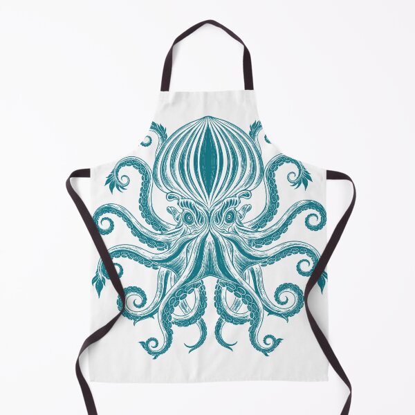 Item preview, Cosmic Kraken Awakening – Ethereal White Ink on Eternal Void designed and sold by ARTCREATESHOP.