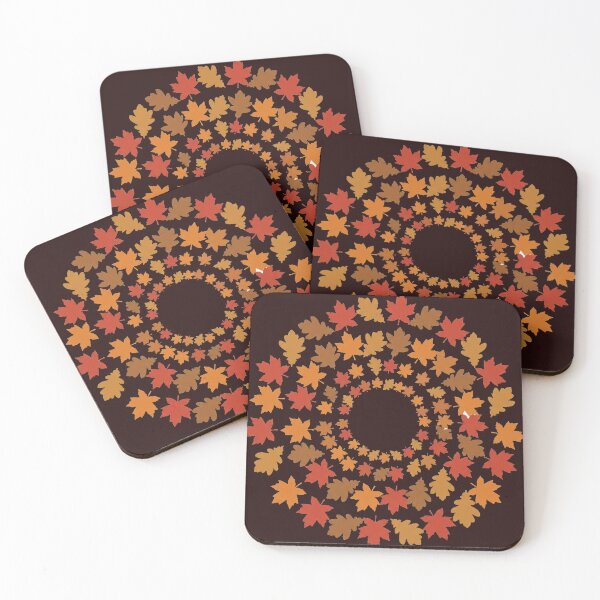 Item preview, Golden Ratio Autumn Fibonacci Leaf Spiral designed and sold by Thaivi Design.