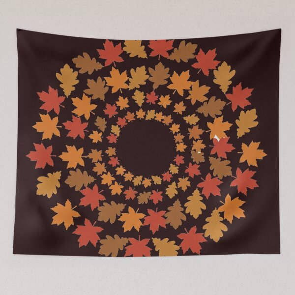 Item preview, Golden Ratio Autumn Fibonacci Leaf Spiral designed and sold by Thaivi Design.
