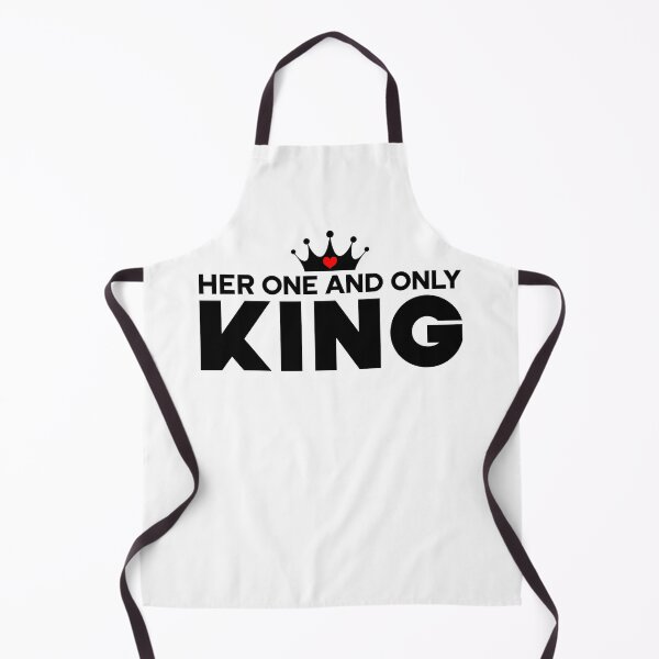 Item preview, Her One and Only King - Funny Matching Graphic For Couples, Black Text designed and sold by HGstudioDesign.