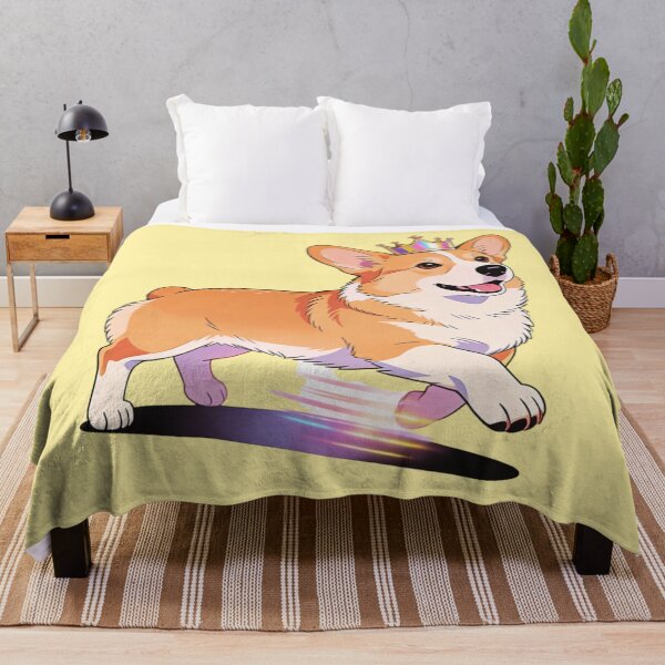 Item preview, Majestic Holographic Corgi King Art - Retro Rainbow Crown Dog Gift designed and sold by Cherrydora.