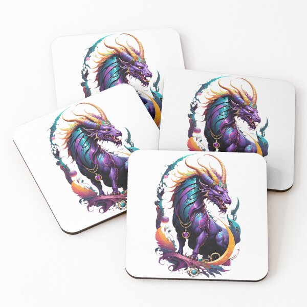 Item preview, Mystical Purple Horned Chimera Fantasy Creature designed and sold by newvisionart191.