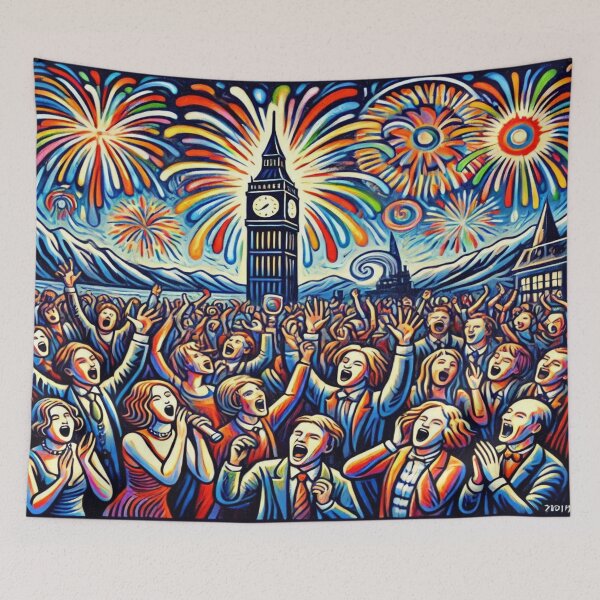 Item preview, Expressionist New Year’s Night – inspired by Munch’s emotional firework and poetic unrest designed and sold by FotoworldEdel.