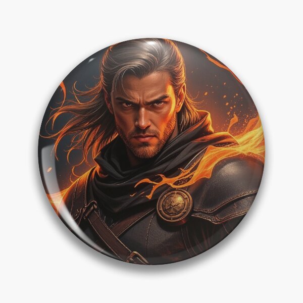Item preview, Fire Warrior Elemental Fantasy Art designed and sold by DiceWay.
