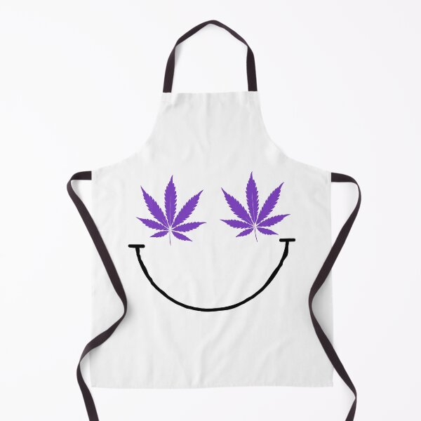 Item preview, High on Purple Vibes – Smiling Cannabis Face Stoner Art designed and sold by Cannaxes Studio.