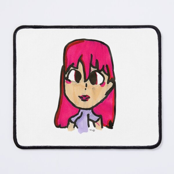 Item preview, Strawberry Pink Hair Girl - Cute Hand-Drawn Character designed and sold by Verity Doodles.