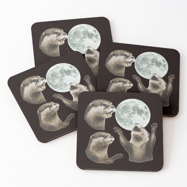 Item preview, Three Otters Moon 90s Vintage Style, Retro Funny Animal Graphic, Meme Otter Lovers, Quirky Gifts designed and sold by DesignDenDo ⭐⭐⭐⭐⭐.