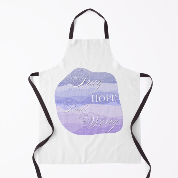 Item preview, Pray, Hope, Don't Worry Catholic Quote - Purple Waves designed and sold by Stella Maris Designs.