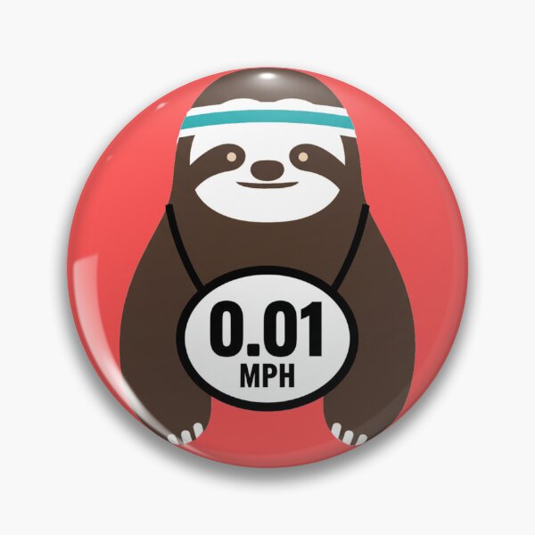 Item preview, Marathon Sloth 0.01 MPH Ironic Runner Flat Vector Art designed and sold by Thaivi Design.