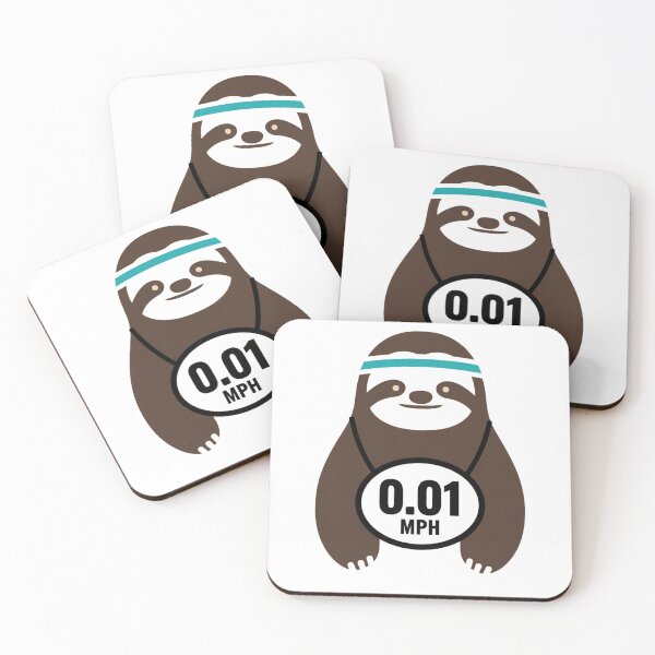 Item preview, Marathon Sloth 0.01 MPH Ironic Runner Flat Vector Art designed and sold by Thaivi Design.