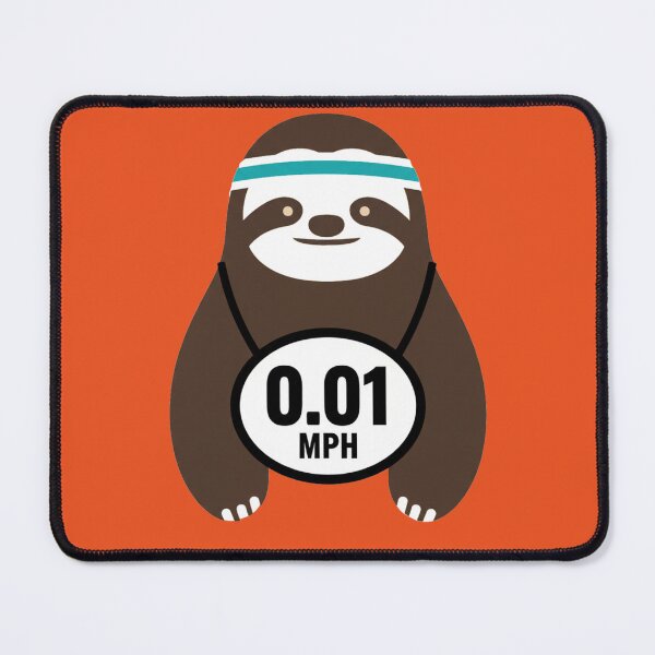 Item preview, Marathon Sloth 0.01 MPH Ironic Runner Flat Vector Art designed and sold by Thaivi Design.