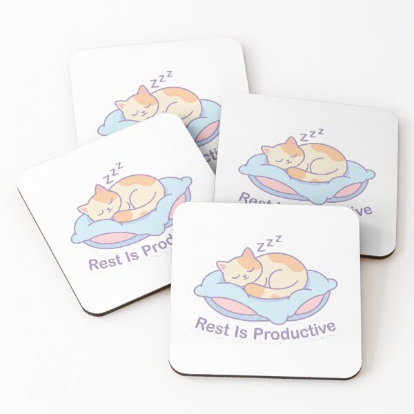Item preview, Rest Is Productive Mental Health Self Care Sticker designed and sold by SoftMoodStudios.