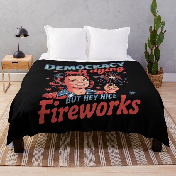 Item preview, Democracy Is Dying But Hey Nice Fireworks 4th Of July Women designed and sold by MarkLeedsArt.