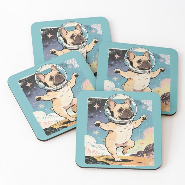 Item preview, Retro Comic French Bulldog Astronaut – Vintage Pop Art Space Frenchie Dog Design designed and sold by Cherrydora.