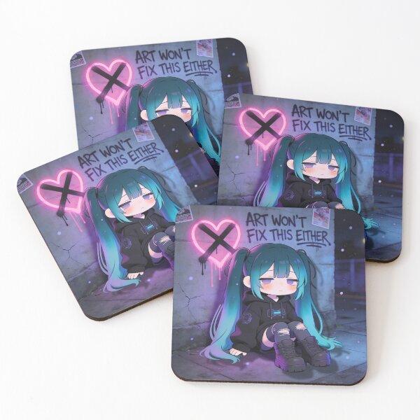 Item preview, Art Won’t Fix This Either - virtual idol crisis designed and sold by Panda LuL Art.