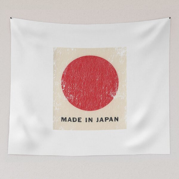 Item preview, Vintage Made in Japan rising sun emblem - gnarly, aged, Tokyo City worn print. designed and sold by retropetrol.