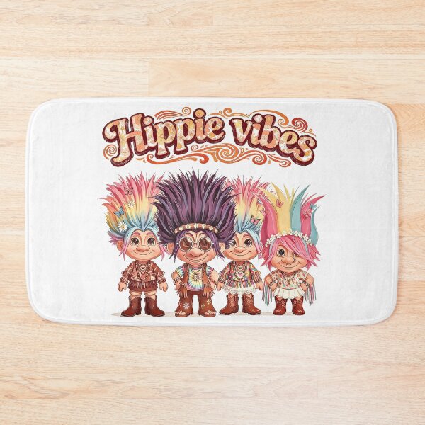 Item preview, Psychedelic Hippie Trolls – Retro Boho Festival Vibes designed and sold by Hen-C-Art.