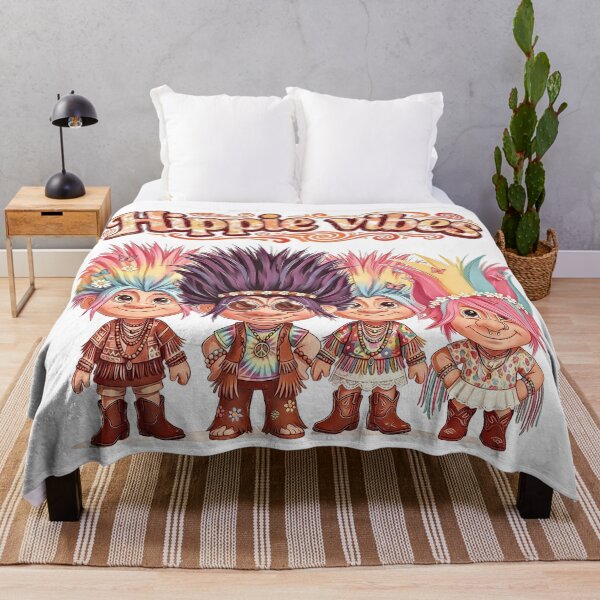 Item preview, Psychedelic Hippie Trolls – Retro Boho Festival Vibes designed and sold by Hen-C-Art.