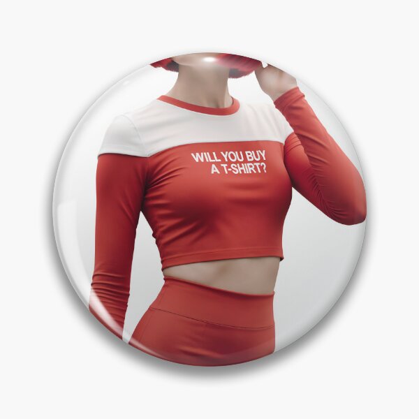 Item preview, Young woman in red crop top and mini skirt against black background designed and sold by Creative88Art.