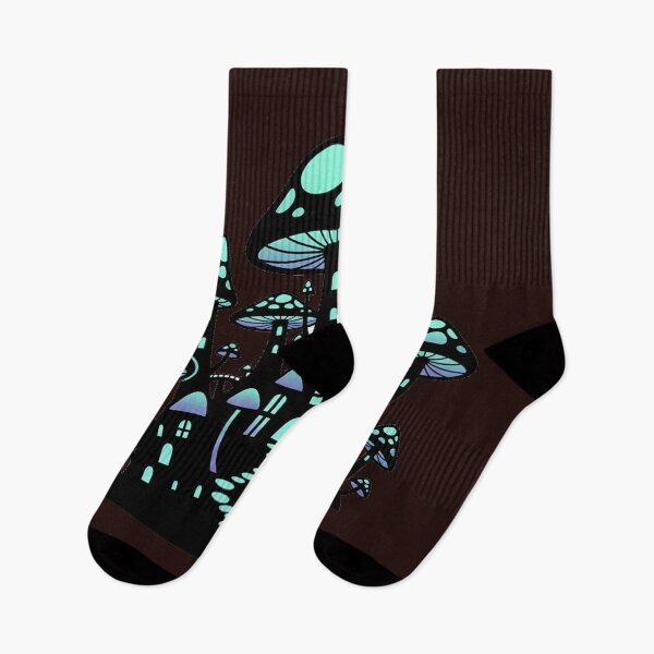 Item preview, Bioluminescent Fungal Metropolis - Neon Mushroom City Art designed and sold by Thaivi Design.