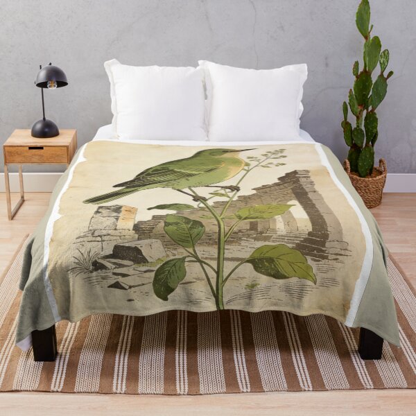 Item preview, Vintage Botanical Bird Illustration on Aged Parchment | Dark Academia Nature designed and sold by Cherrydora.