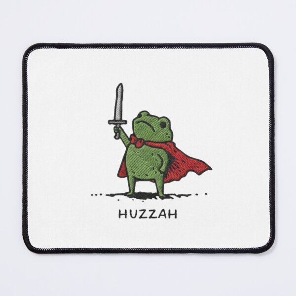 Item preview, HUZZAH Brave Frog Knight – Cute Embroidered Kawaii Frog Illustration designed and sold by NORTHLOOM.