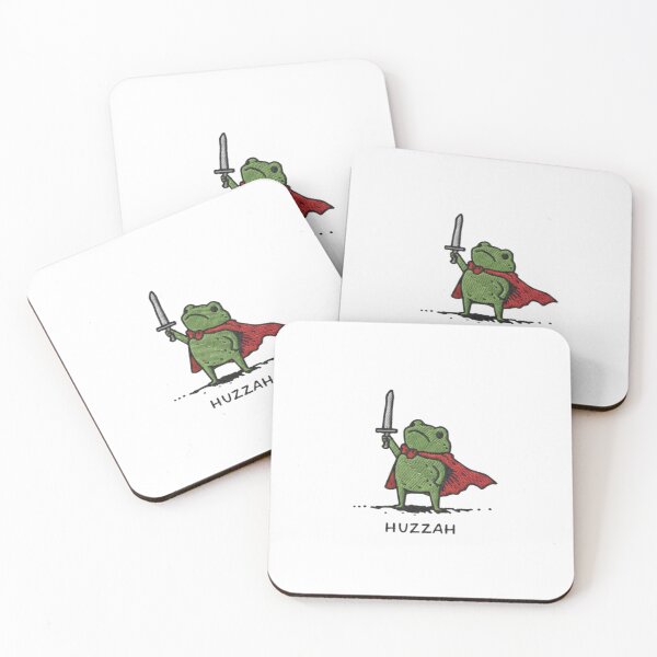 Item preview, HUZZAH Brave Frog Knight – Cute Embroidered Kawaii Frog Illustration designed and sold by NORTHLOOM.