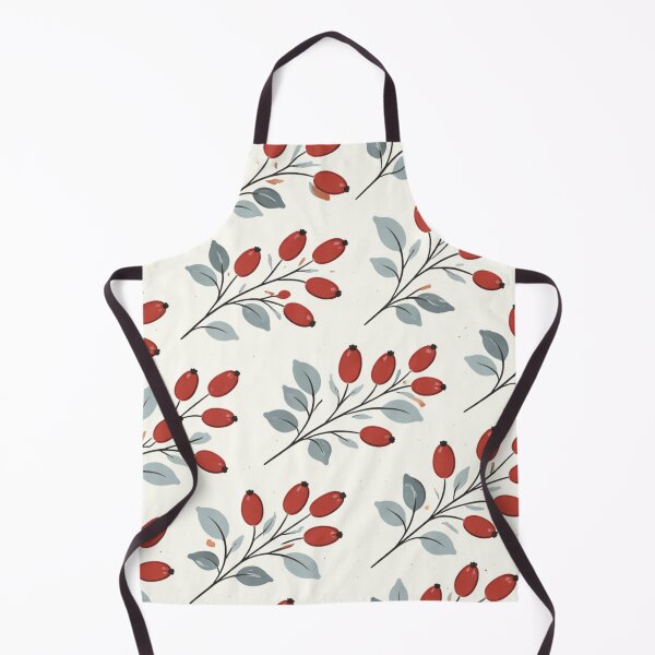 Item preview, Winter Rosehip Sprigs – Vintage Nordic Winter Pattern designed and sold by Planthem.