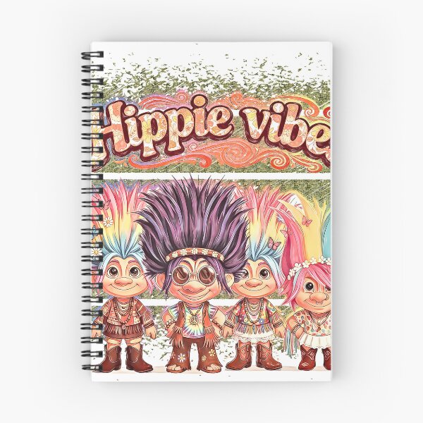 Item preview, Retro Hippie Trolls - Colorful Boho Peace & Love Vibes designed and sold by Hen-C-Art.
