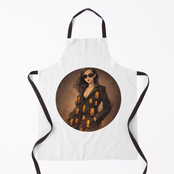 Item preview, The Woman Who Wore a Building (circular crop) designed and sold by halibutgoatramb.