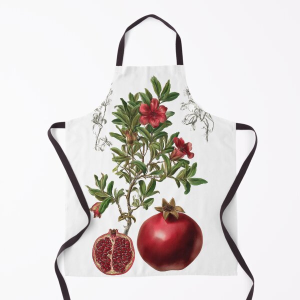 Item preview, Vintage Pomegranate Botanical Illustration – Fruit & Floral Art Print designed and sold by ArtfullyJua.