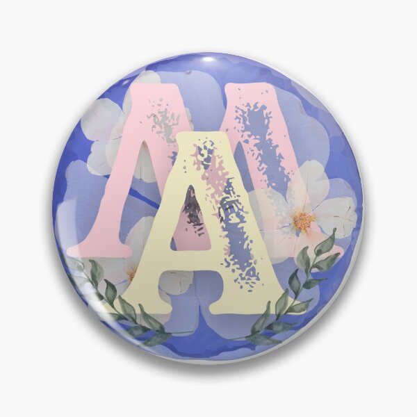 Item preview, Floral Marian Monogram Catholic Design designed and sold by Stella Maris Designs.