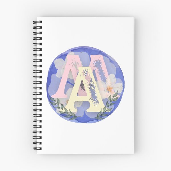 Item preview, Floral Marian Monogram Catholic Design designed and sold by Stella Maris Designs.