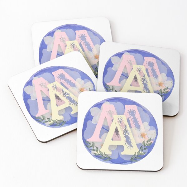 Item preview, Floral Marian Monogram Catholic Design designed and sold by Stella Maris Designs.
