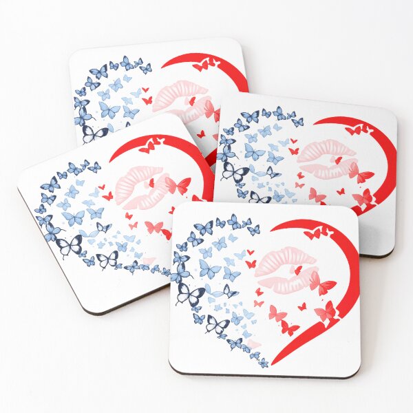 Item preview, Valentine Gift Butterfly Heart Shirt – Unique Emotional Love Tee, Romantic Gift Idea for Couples designed and sold by EyeCandyStuff.